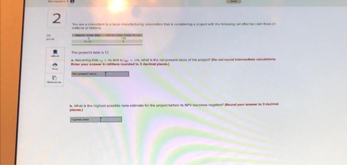  Please help solve this problem thank you The projedtw toin is