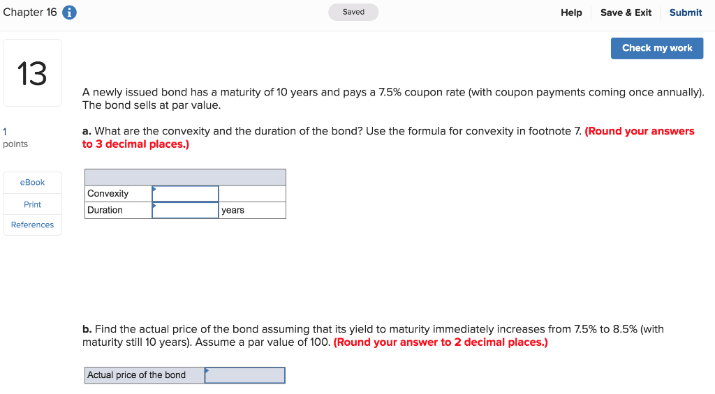 Chapter 16 A Saved Help Save & Exit Submit Check my