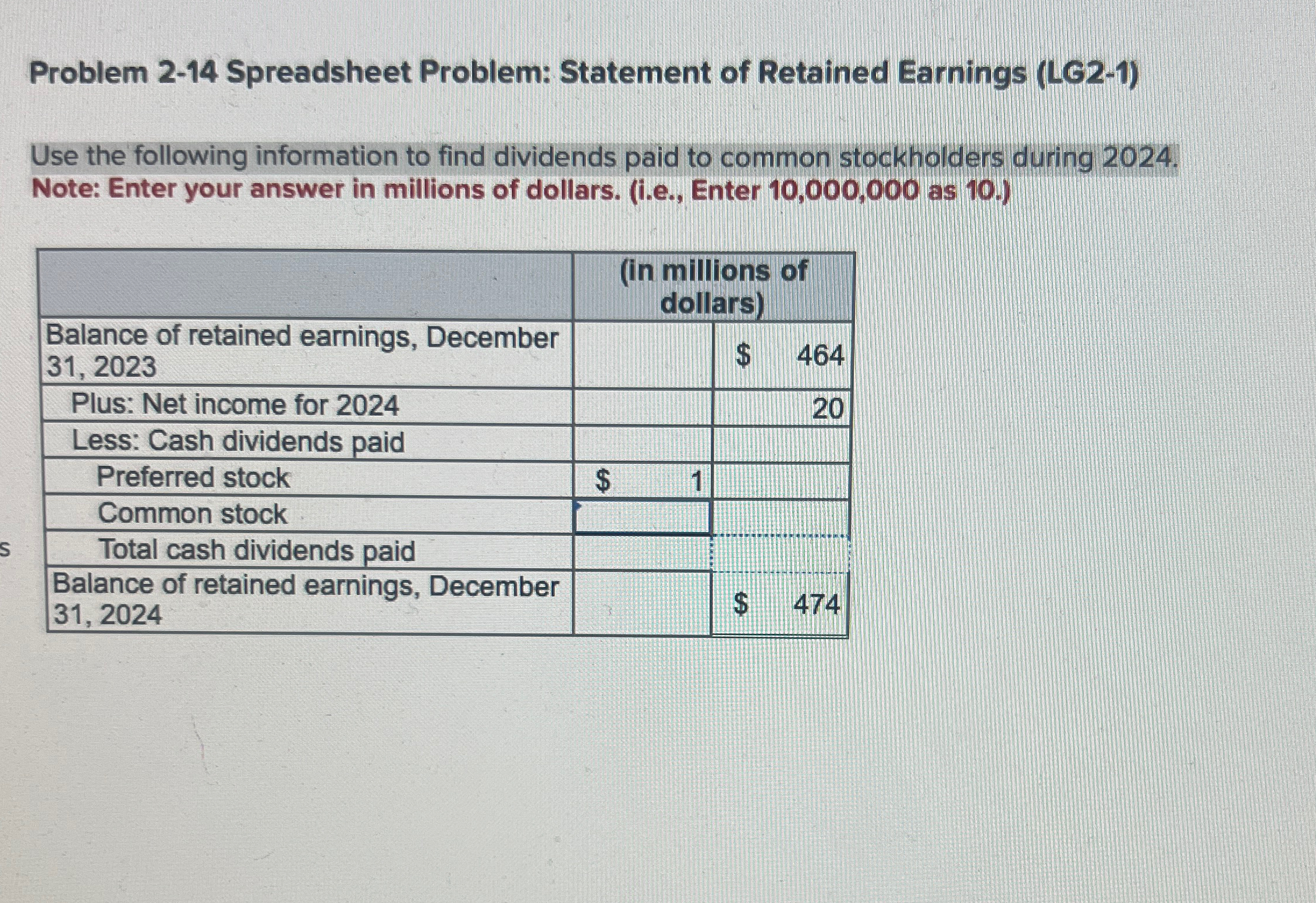  Problem 2-4 Income Statement (LG2-1) The Fitness Studio, Incorporated's income statement