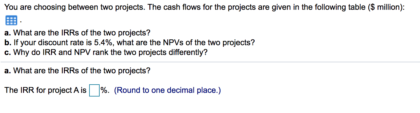 exactly to get IRR, so if you could please help me that'd