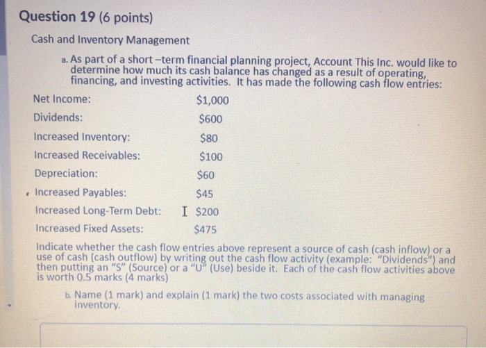 (6 points) Answer the following questions about Canbot Industries. Note: Their corporate