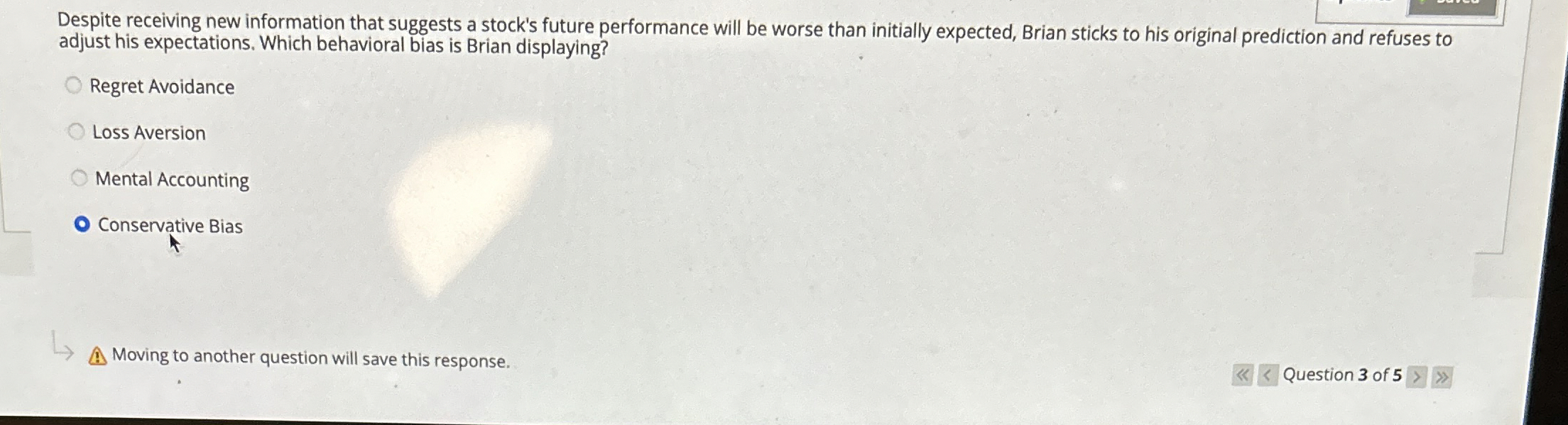  Despite receiving new information that suggests a stock's future performance will