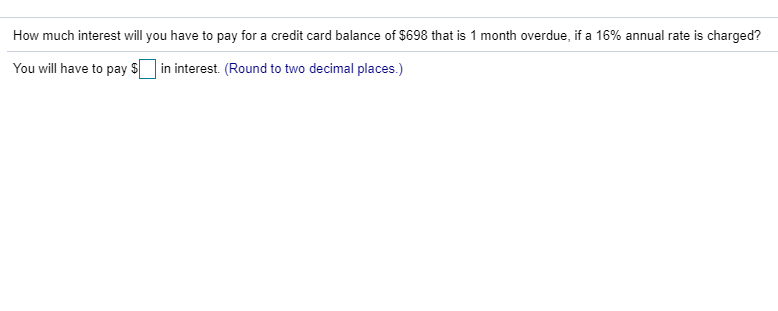 How much interest will you have to pay for a credit