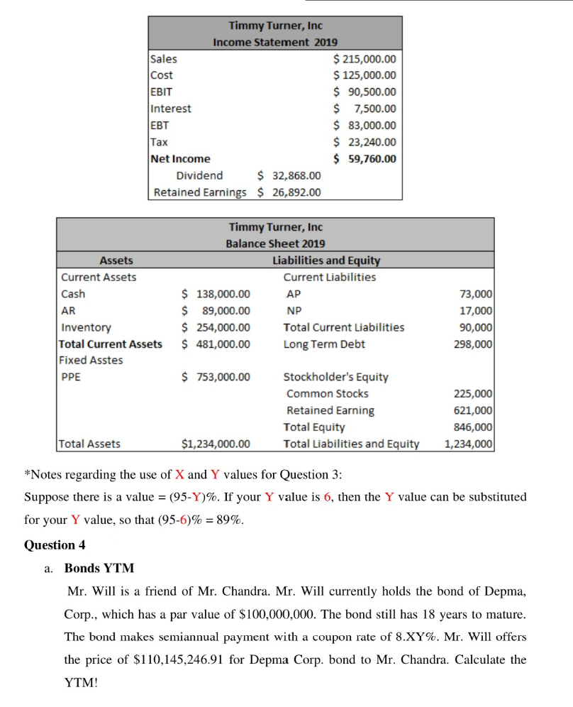 ADDITIONAL INFORMATION: X = 8 Y = 1 Timmy Turner, Inc