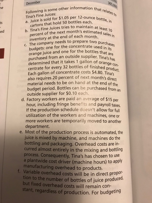 of orange juice located in the Northeast. The company produces bottled orange