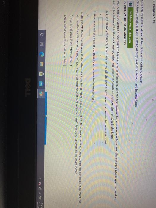  3. Problem 5.19 Click here to read the eBook: Future Value