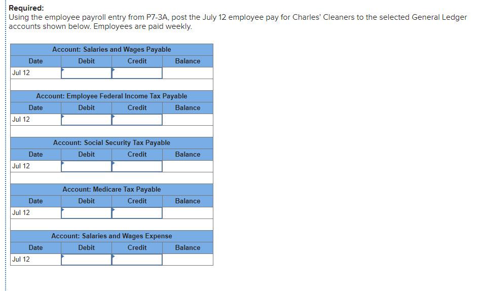 Date P/R End Date 07/12/2019 07/12/2019 Charles' Cleaners 7/17/2019 Company Name: Check