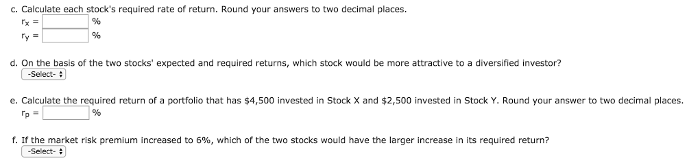 9.5% expected return, a beta coefficient of 0.8, and a 40% standard