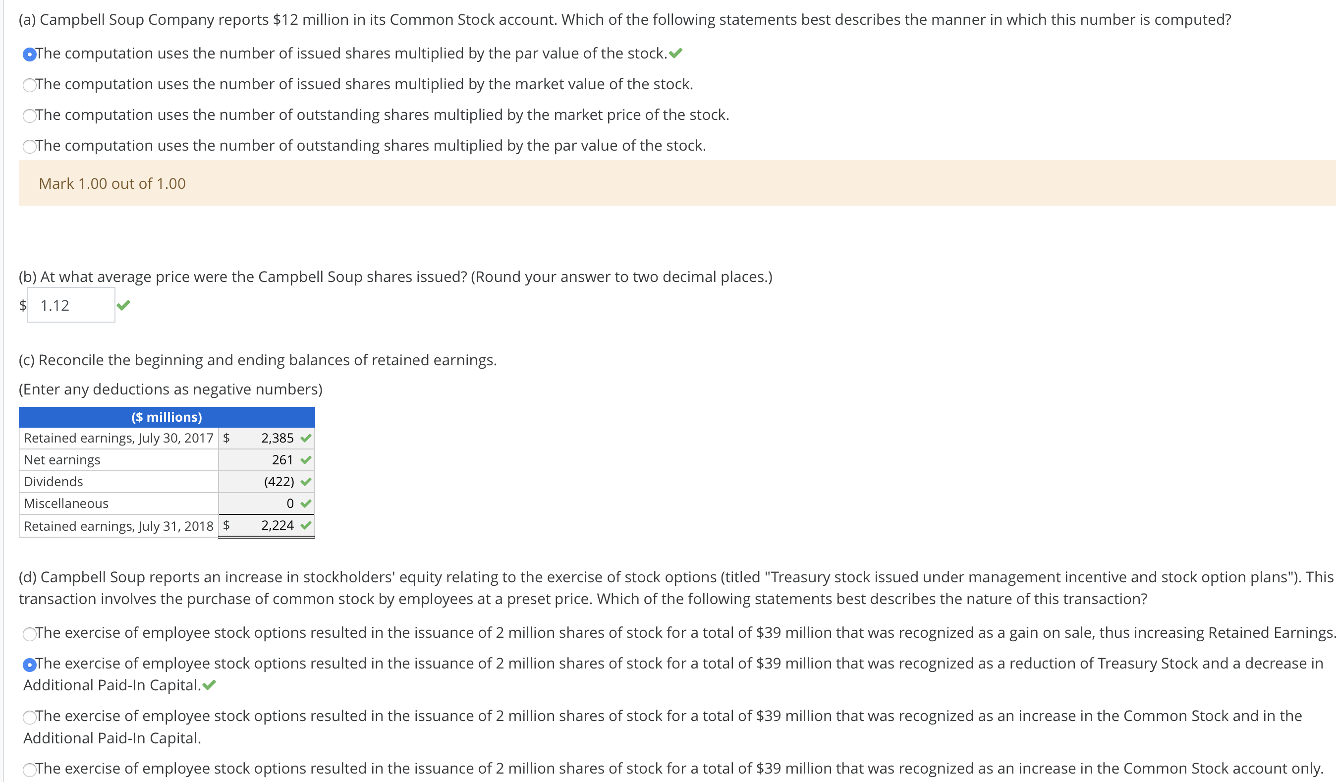 Analyzing and Computing Average Issue Price and Treasury Stock Cost Following is
