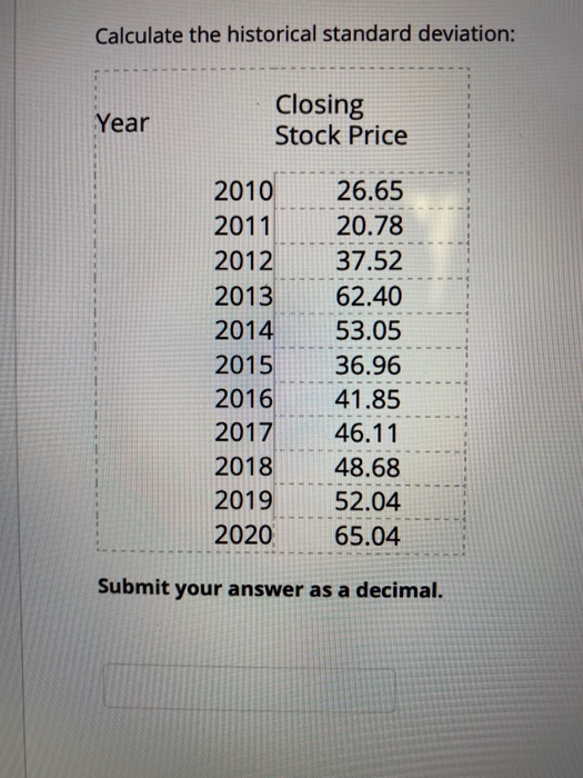 Im having issues understnding the differences between geometicial, histoical standard deviation, historical