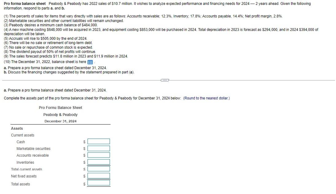 the contents of the data table below into a spreadsheet.) Pro forma