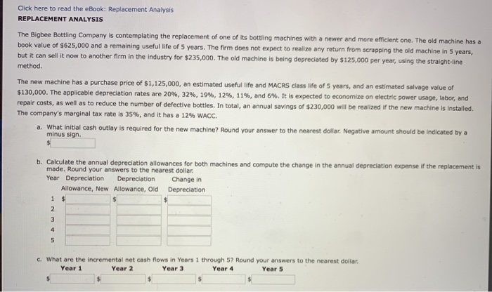  Click here to read the eBook: Replacement Analysis REPLACEMENT ANALYSIS The
