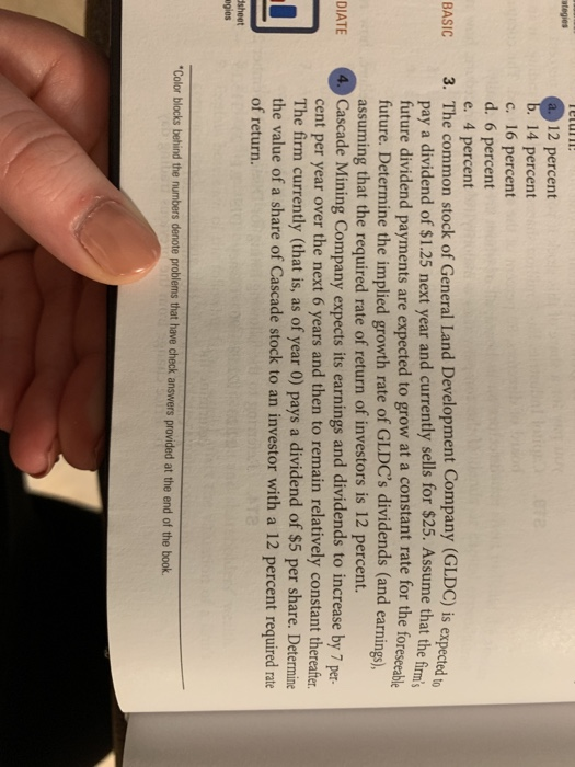 Only Question #4 please!!! TULUI! ategies BASIC a. 12 percent b. 14