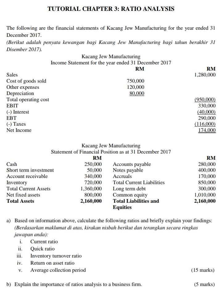  Please sir the quotations must be answered perfectly TUTORIAL CHAPTER 3: