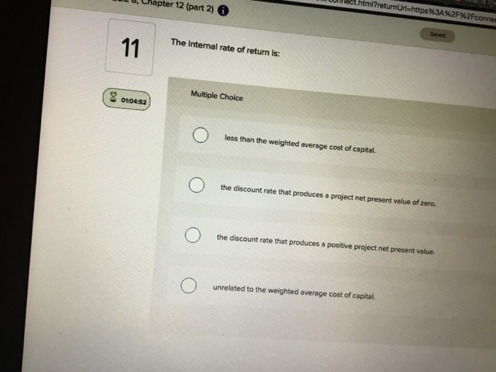  inct htmmetum Url:https%3A%2F%2Fconne B,Chapter 12 (part 2) G The internal rate