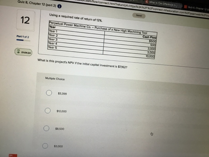 of return is: Multiple Choice less than the weighted average cost of