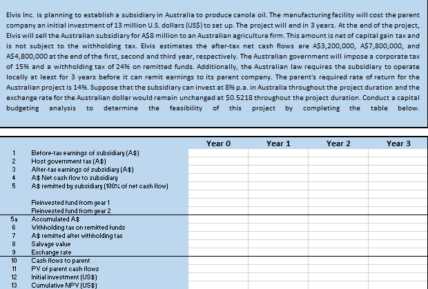 If possible, please do in excel sheet and show the workings