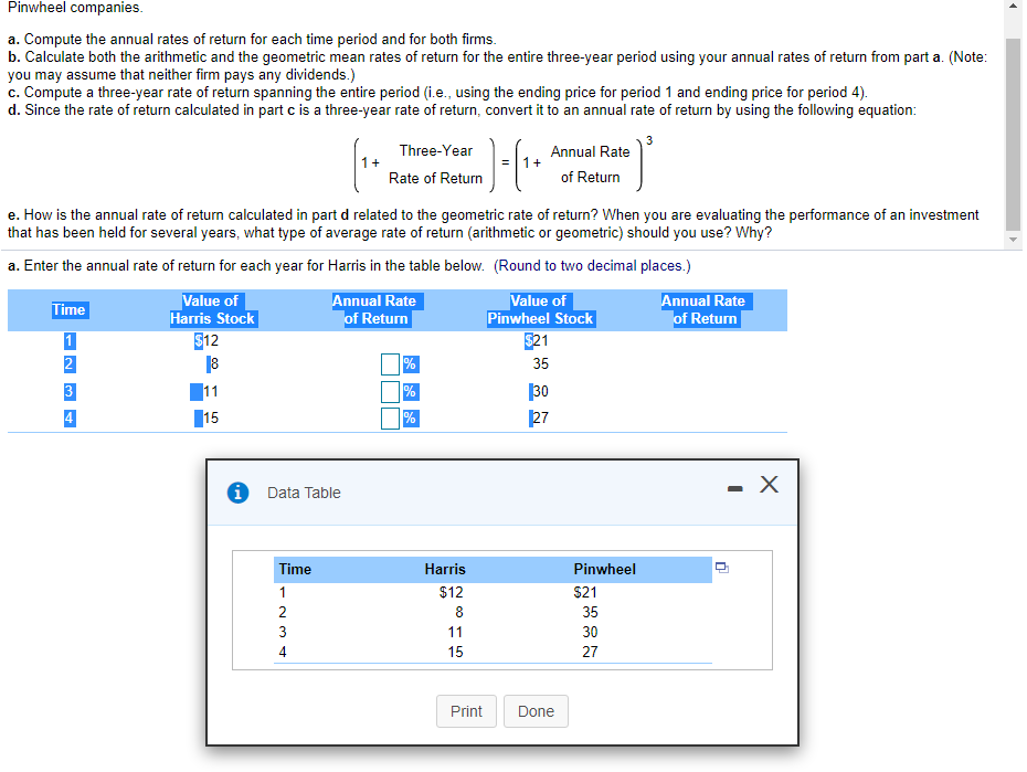 (Related to Checkpoint 7.2) (Calculating the geometric and arithmetic average rate of