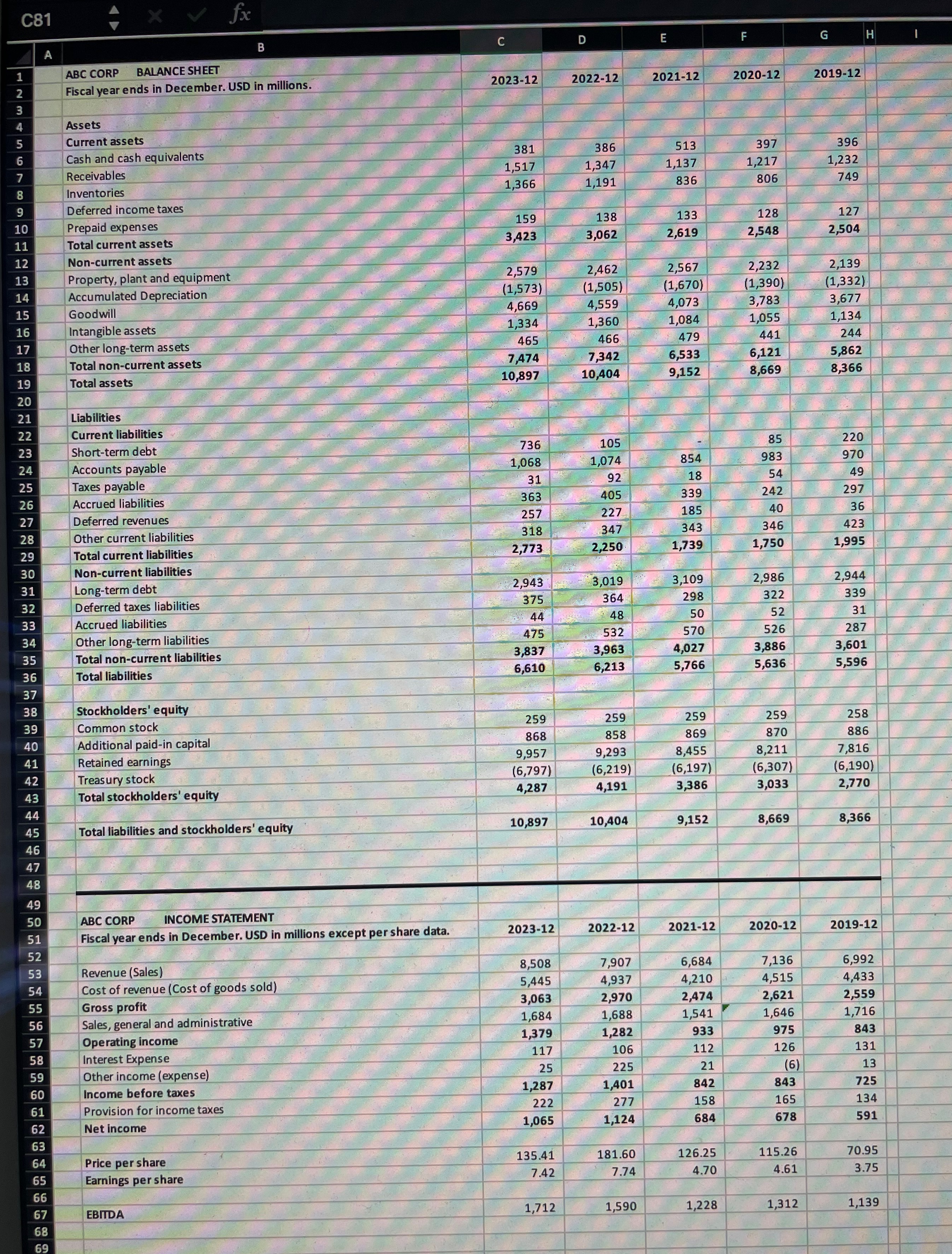  What is the capital structure - debt % What is the