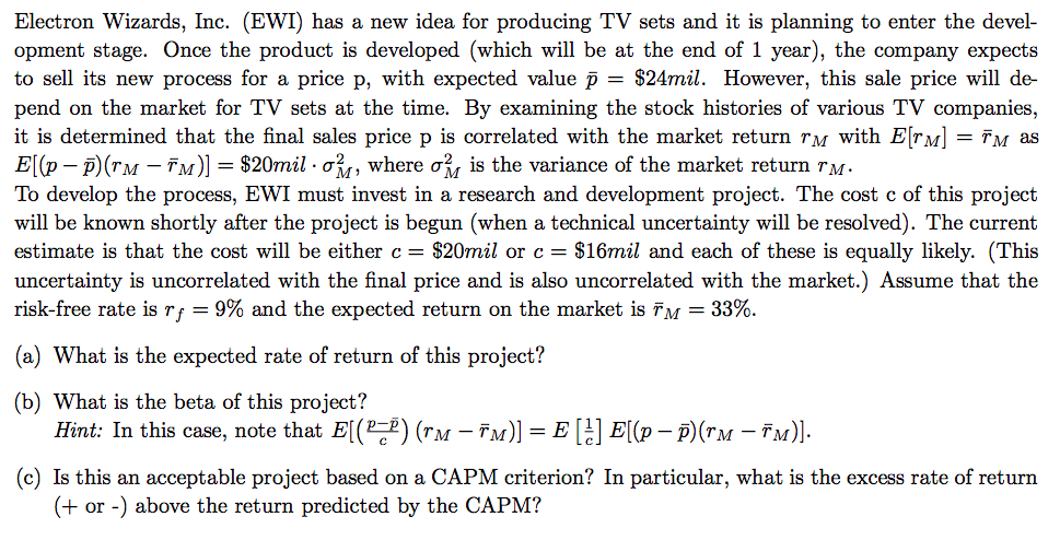 Electron Wizards, Inc. (EWI) has a new idea for producing TV