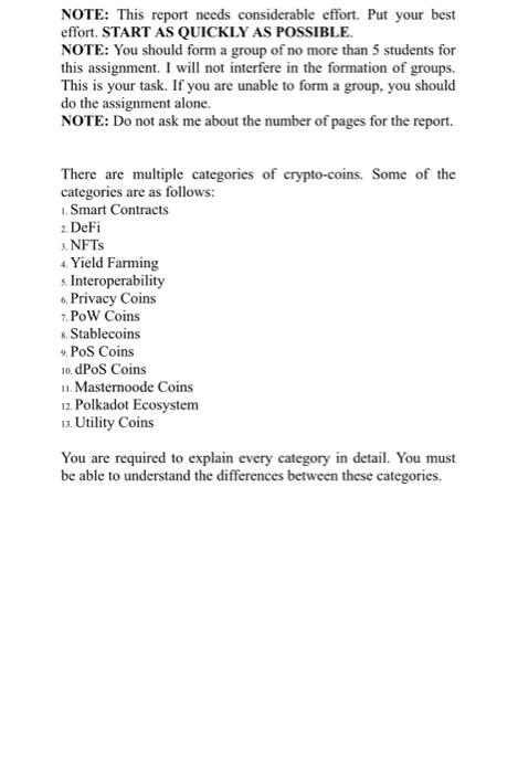  NOTE: This report needs considerable effort. Put your best effort. START