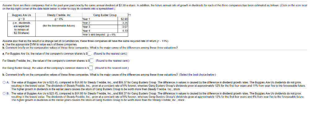  Assume the e re r e c mpan that in the