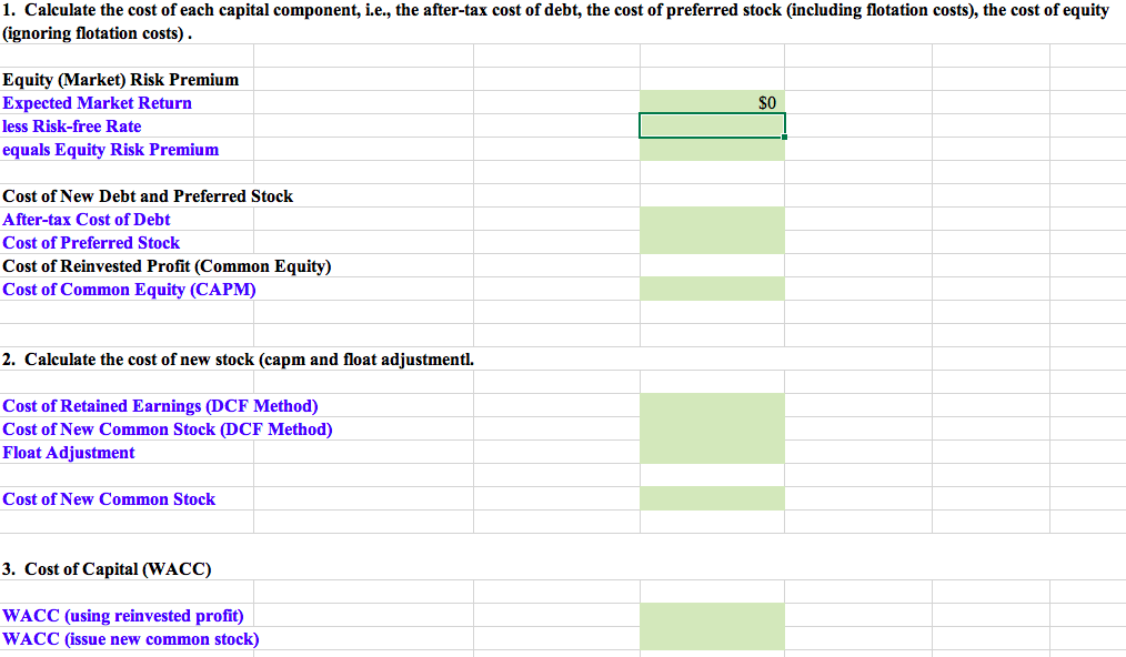 Company Data Common Stock: Current Price of Common Stock Beta Common Stock
