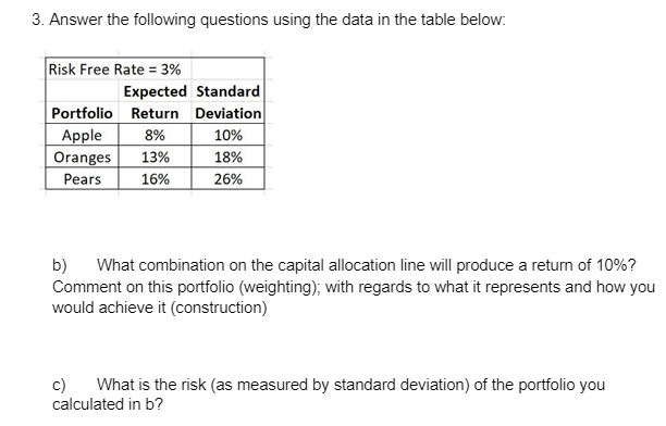 3. Answer the following questions using the data in the table