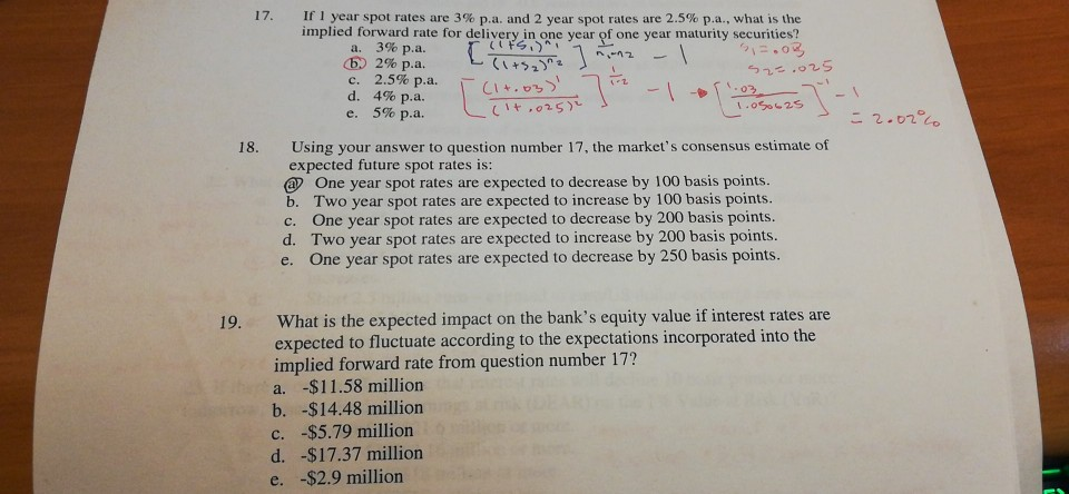 The answer to 17 is 2% All information is on the first
