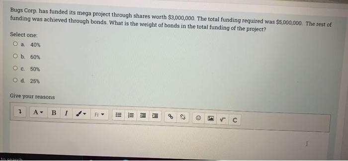  Bugs Corp. has funded its mega project through shares worth $3,000,000.
