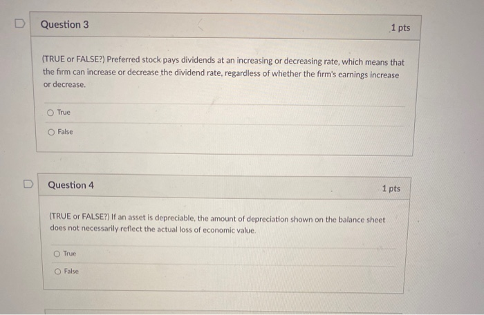  I need help with questions 3-15 Question 3 1 pts (TRUE