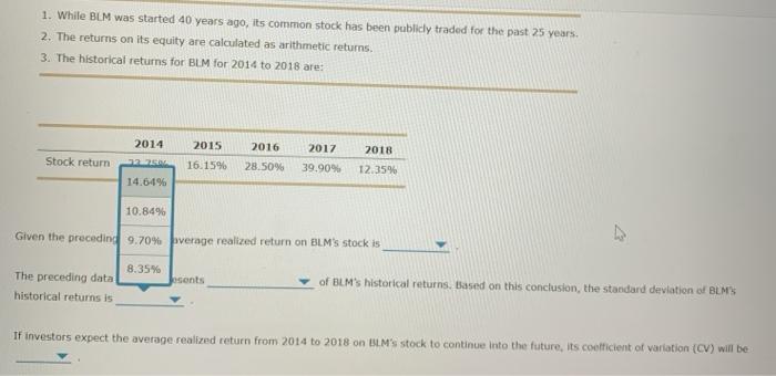 realized stock returns to estimate the risk of a stock. Consider the