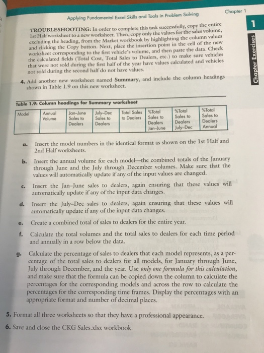 regional sales manager for CKG Auto, you have just finished summarizing sales