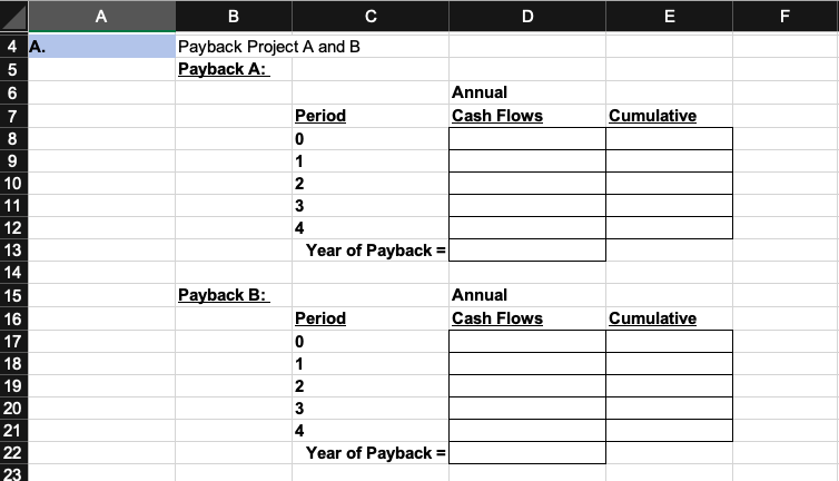considering two investment projects, each of which requires an up-front expenditure of