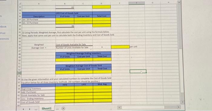 as of January 31. The Controller has asked you to prepare an