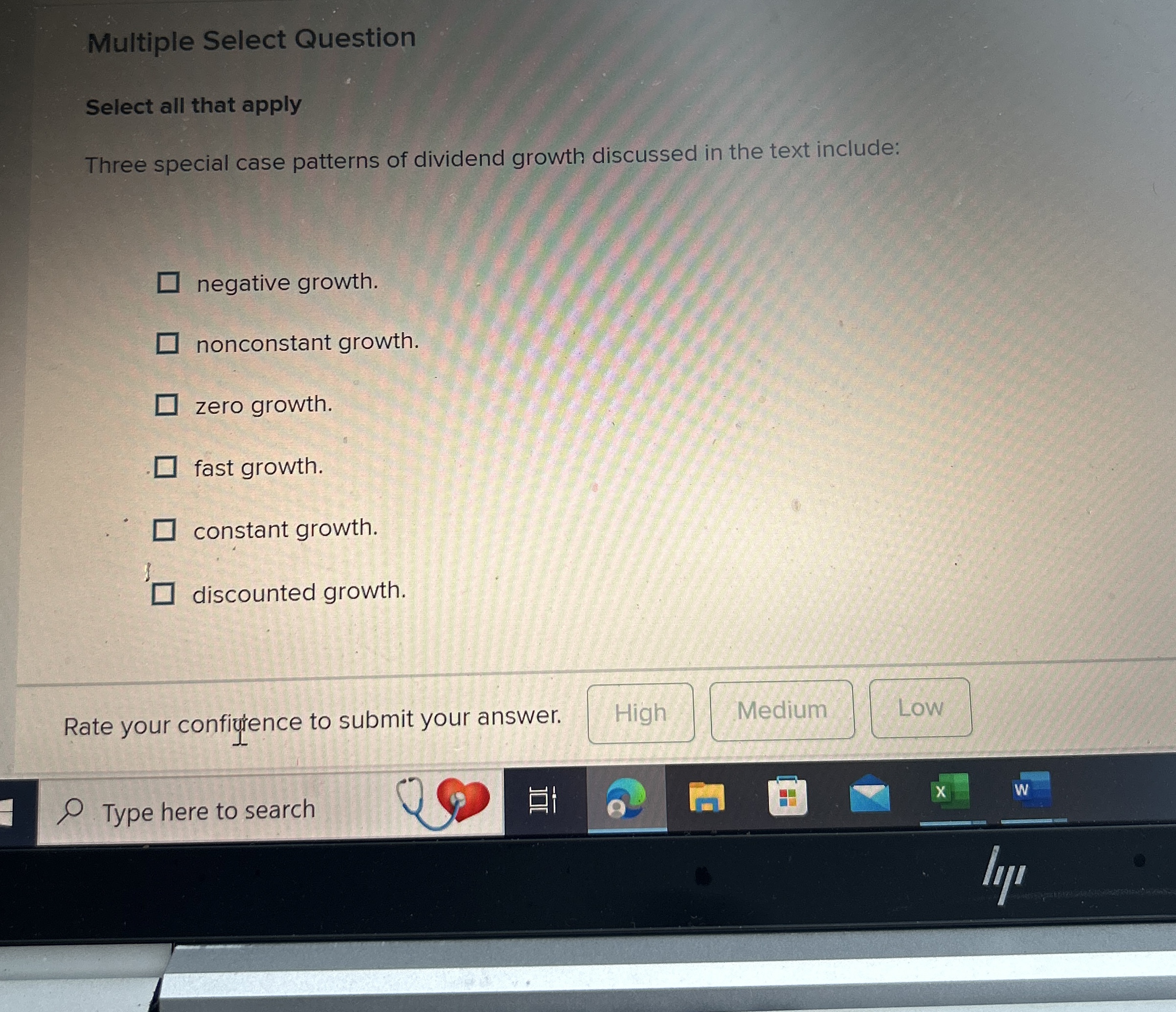  Multiple Select Question Select all that apply Three special case patterns