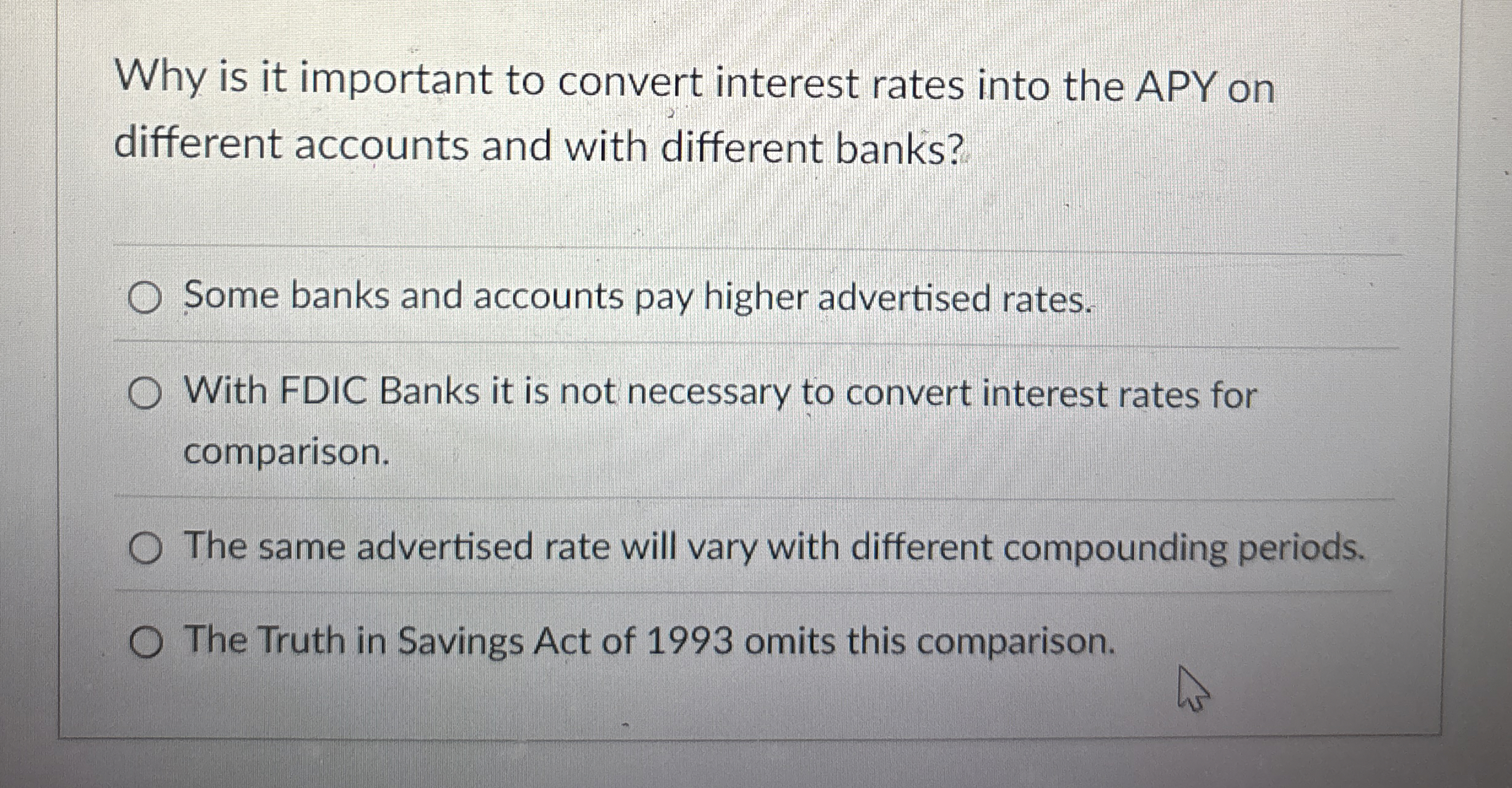  Why is it important to convert interest rates into the APY