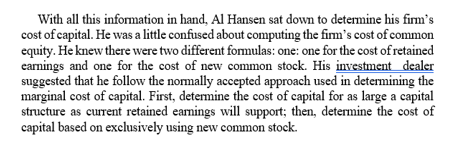 to cost of capital. It focuses on the irrelevance of historical cost