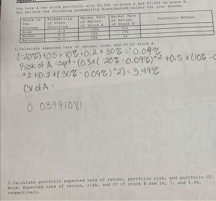  please explain step by step 1.cal culate expected rate of return,