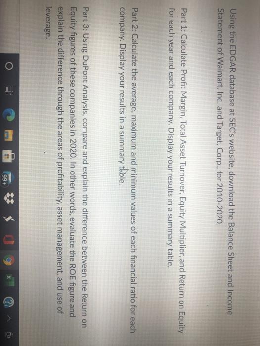  Using the EDGAR database at SEC's website, download the Balance Sheet