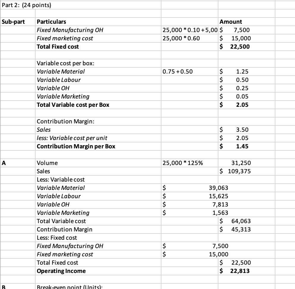 Excel. Use proper Contribution Income Statement formatting example below. Analysis can either