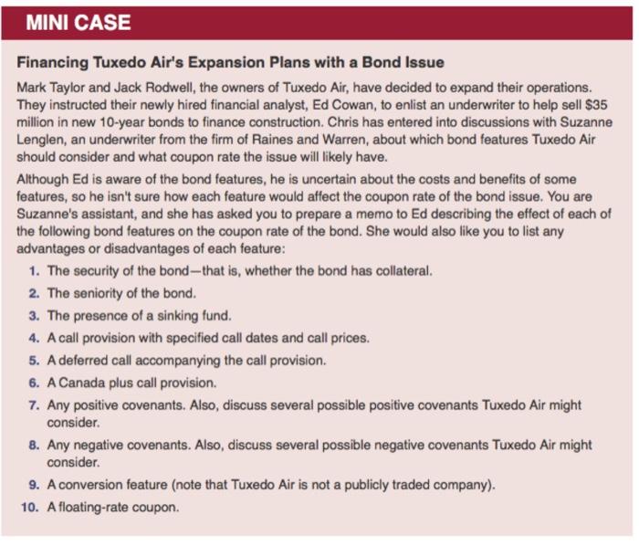 thanks for the help MINI CASE Financing Tuxedo Air's Expansion Plans with