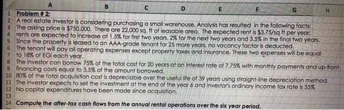  D A B C E F G H 1 Problem #2: