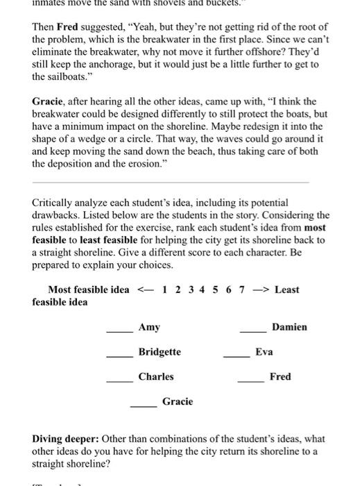 ranked each person as i did. and then i must provide a