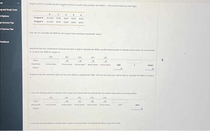  . 2. Use the following table to indicate which values you