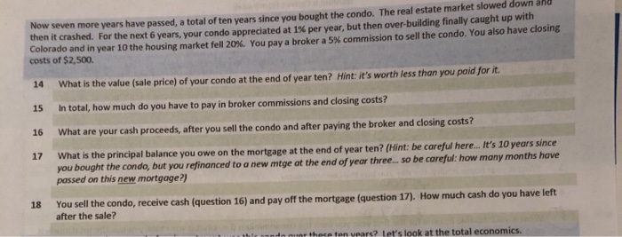  if i could get help on question 14-18 please i need