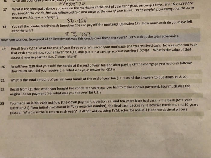 it crashed. For the next 6 years, your condo appreciated at 1%