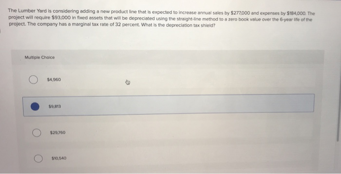  The Lumber Yard is considering adding a new product line that