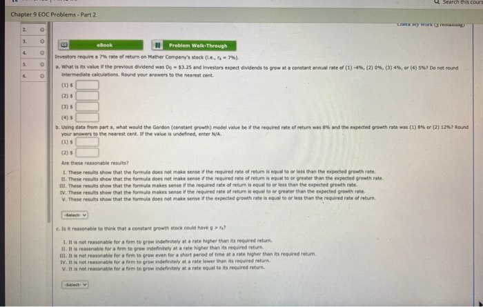  Search this cour Chapter 9 EOC Problems - Part 2 CK