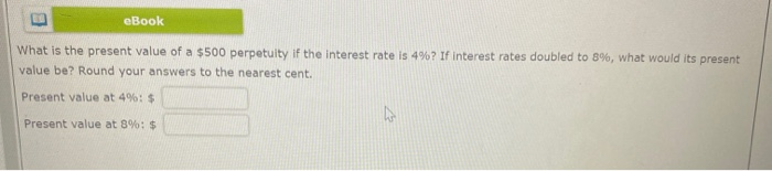  1 2 3 D eBook What is the present value of